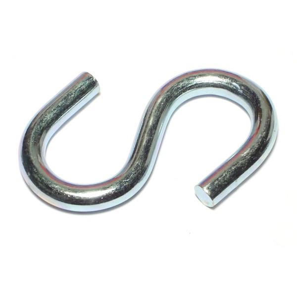 Midwest Fastener 5/16" x 7/8" x 3" Zinc Plated Steel Open S Hooks 10PK 52416